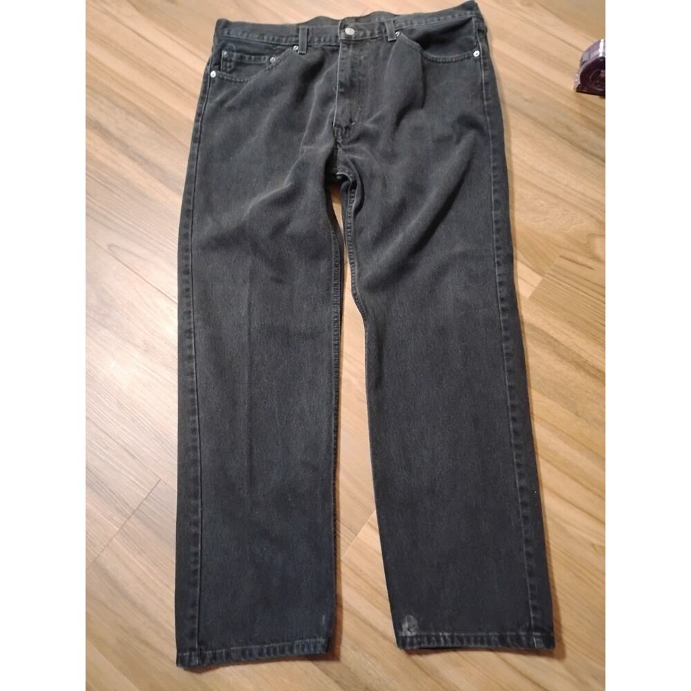 Men's 2019 Levi's 505 Jeans Regular Fit Faded Black 100% Cotton Size 40x32